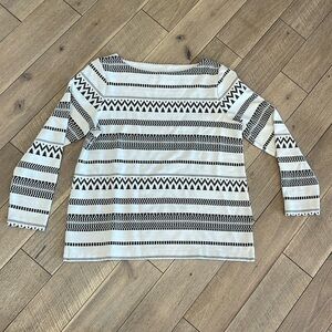 J.Jill Women’s Aztec Long Sleeve Textured Sweater Tunic